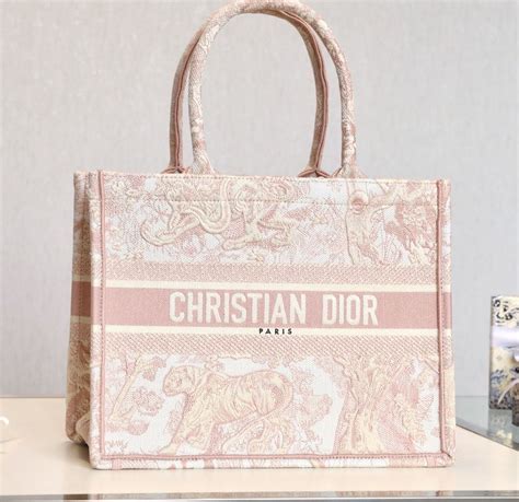 small pink multicolor toile de jouy embroidered dior book tote|Dior embroidery pattern.